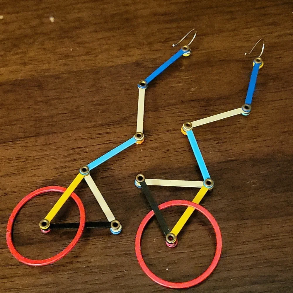 Eve Kaplin Vintage 80s Geometric Earrings - Picture 5 of 7